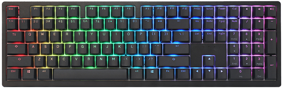 Teclado Mecânico Ducky Zero 6108 100% Classic Black RGB Tri-Mode Connect MX2A-Brown (ES)