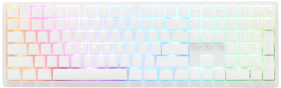 Teclado Mecânico Ducky Zero 6108 100% Pure White RGB Tri-Mode Connect MX2A-Brown (ES)