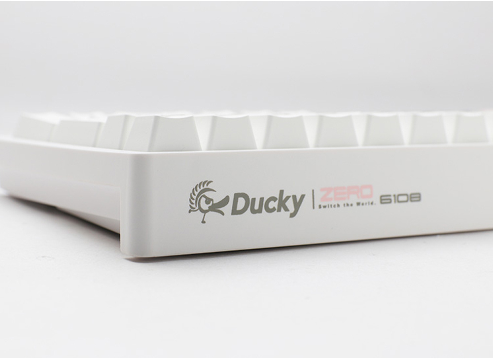 Ducky - Teclado Mecânico Ducky Zero 6108 100% Pure White RGB Tri-Mode Connect MX2A-Brown (ES)