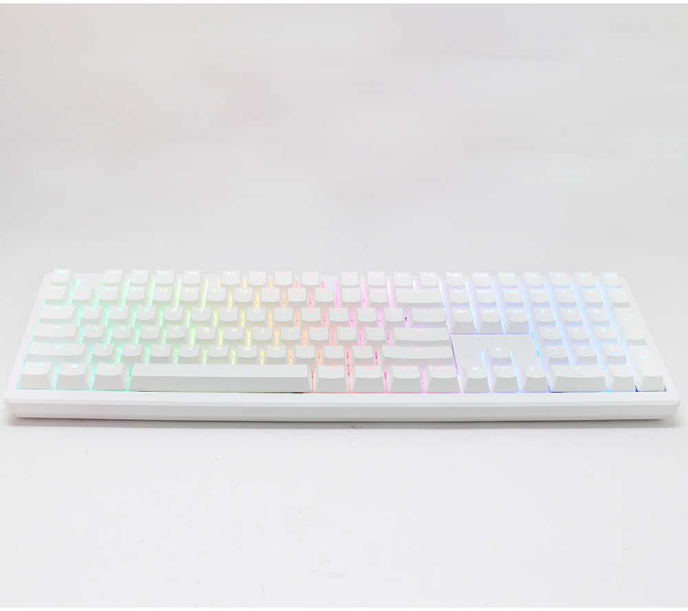 Ducky - Teclado Mecânico Ducky Zero 6108 100% Pure White RGB Tri-Mode Connect MX2A-Brown (ES)