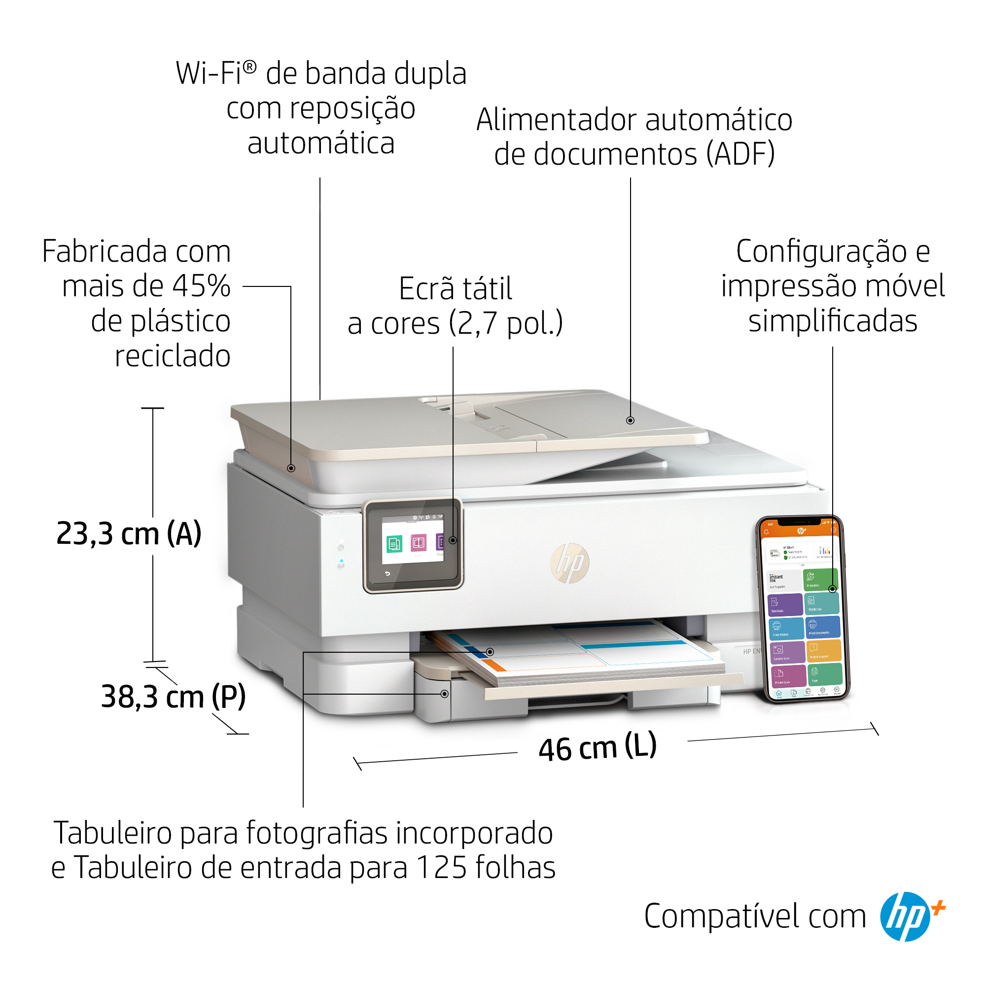 HP - Impresora de Inyección de Tinta HP Envy Inspire 7920e All-In-ONE WiFi