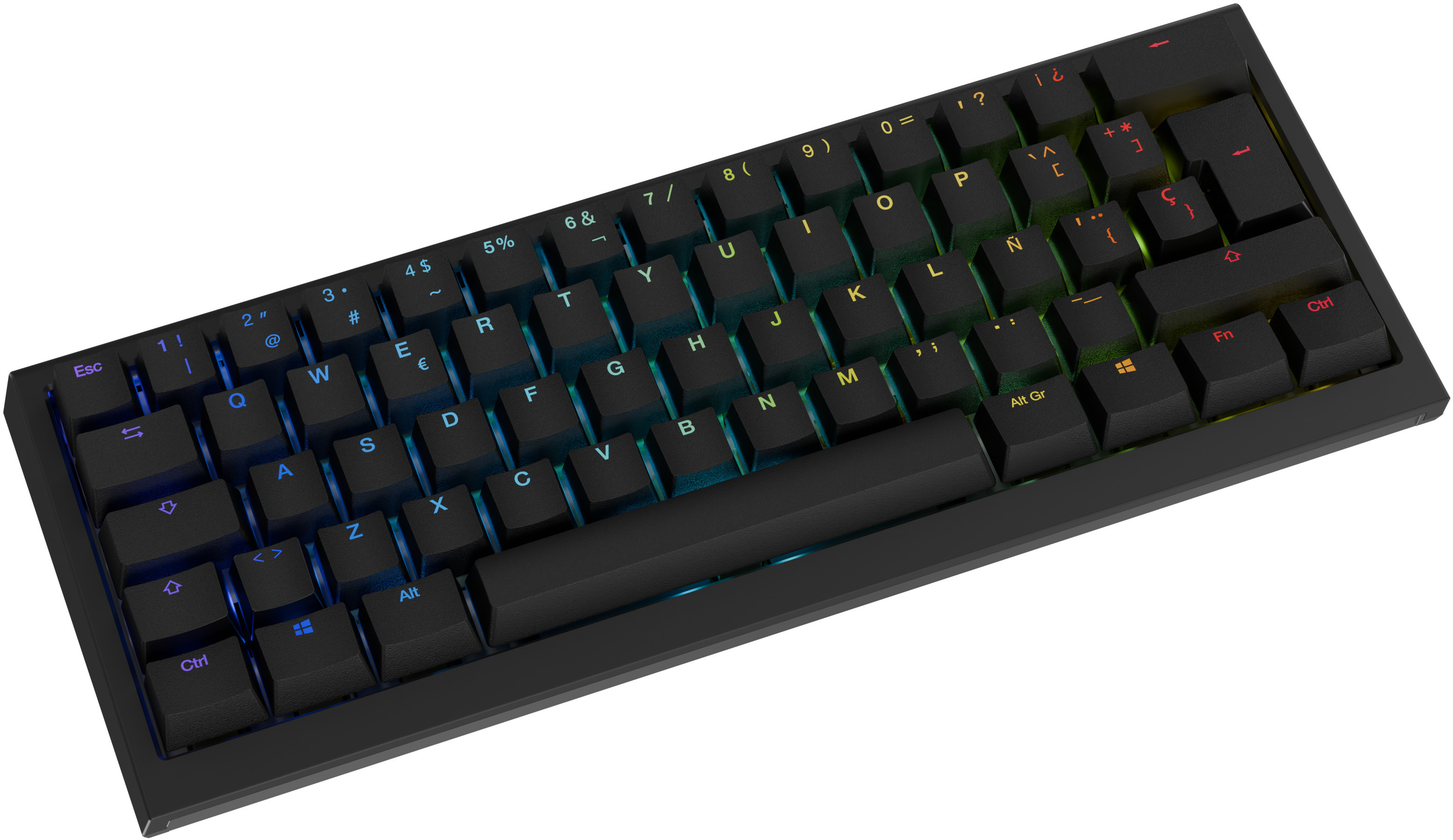 Ducky - Teclado Mecânico Ducky One X Mini Wireless Black RGB Ducky Linear Inductive Switch (ES)