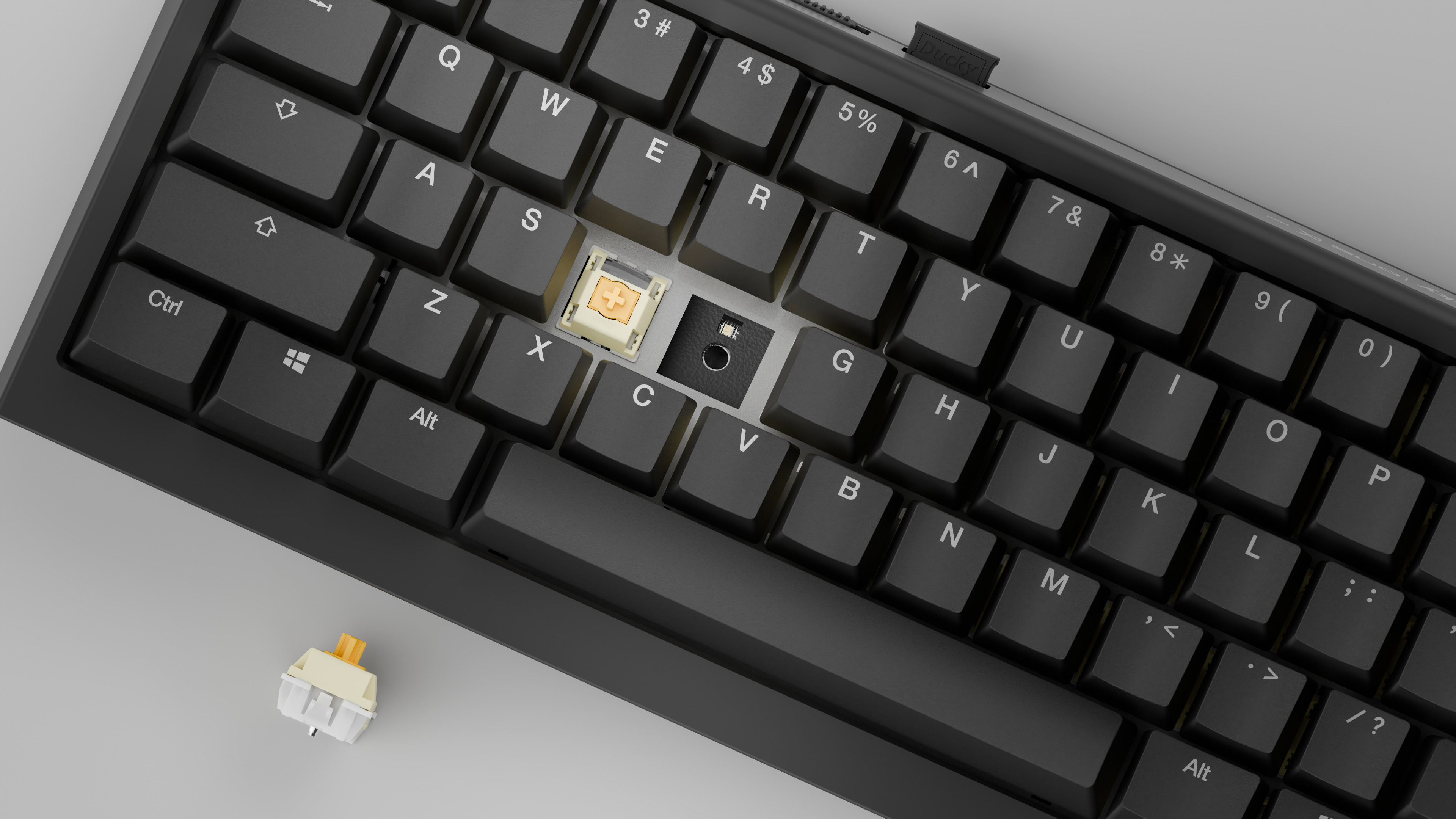 Ducky - Teclado Mecânico Ducky One X Mini Wireless Black RGB Ducky Linear Inductive Switch (ES)