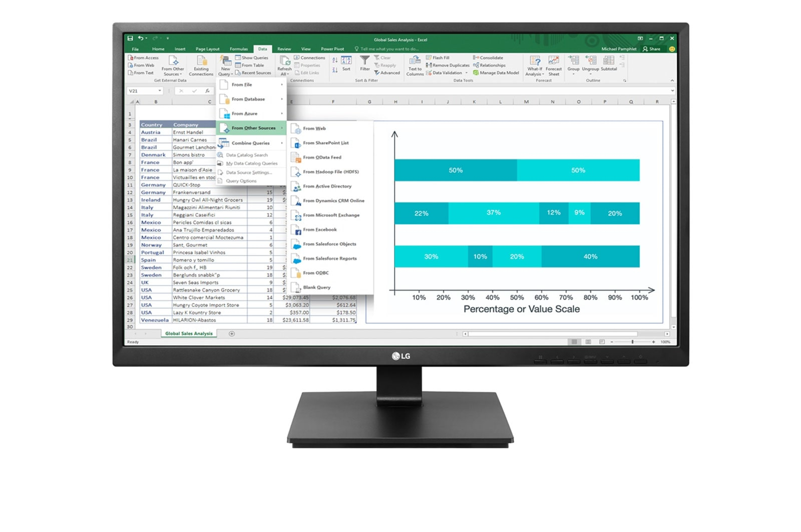 LG - Monitor LG Profissional 24" 24BK55YP-I IPS FHD