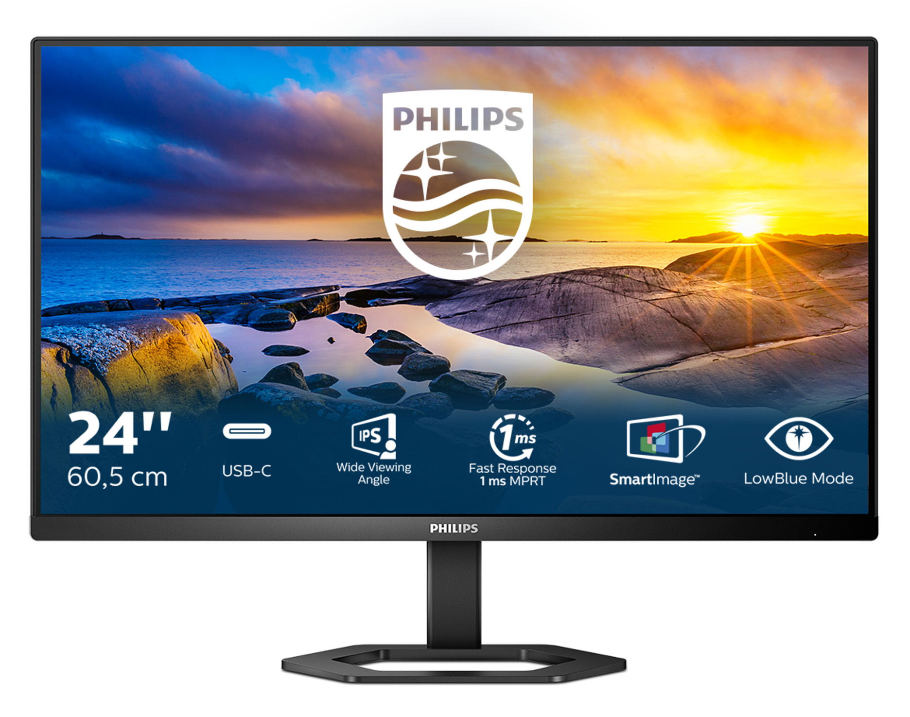 Philips - Monitor Philips 23.8" 24E1N5300A IPS FHD 75Hz USB-C