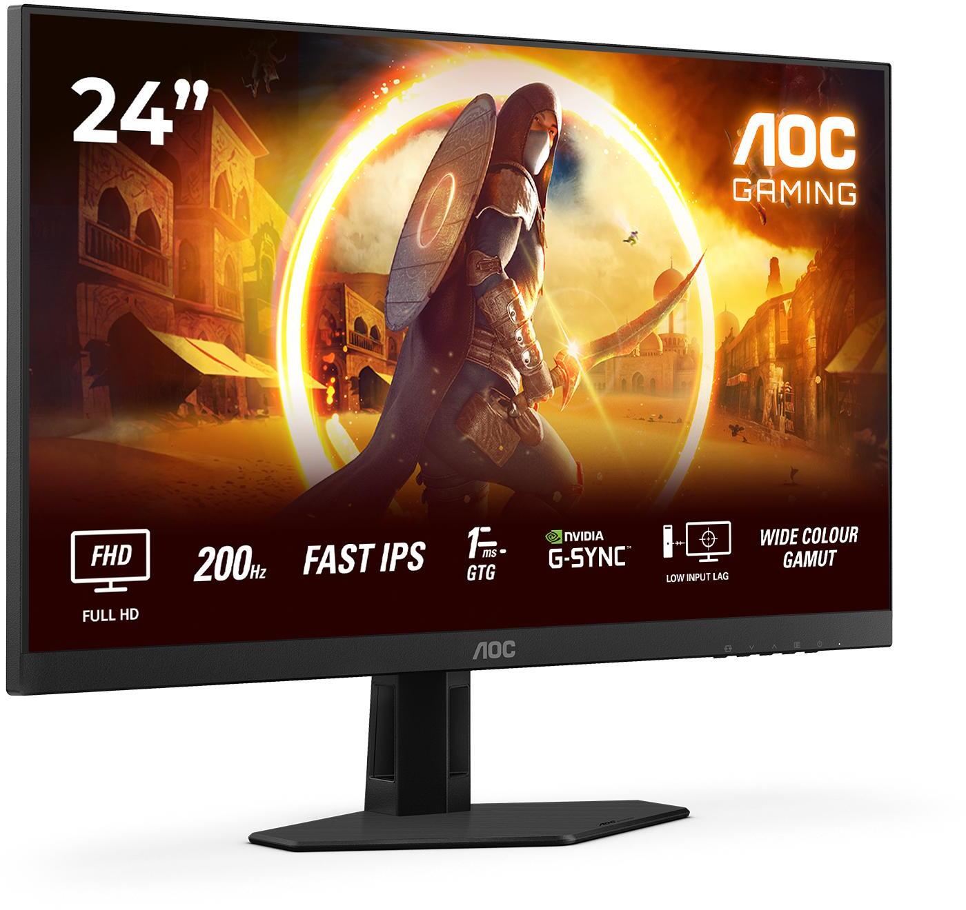 AOC - Monitor AGON by AOC 24" 24G4HRE Fast IPS FHD 200Hz 0.5ms G-SYNC Compatible
