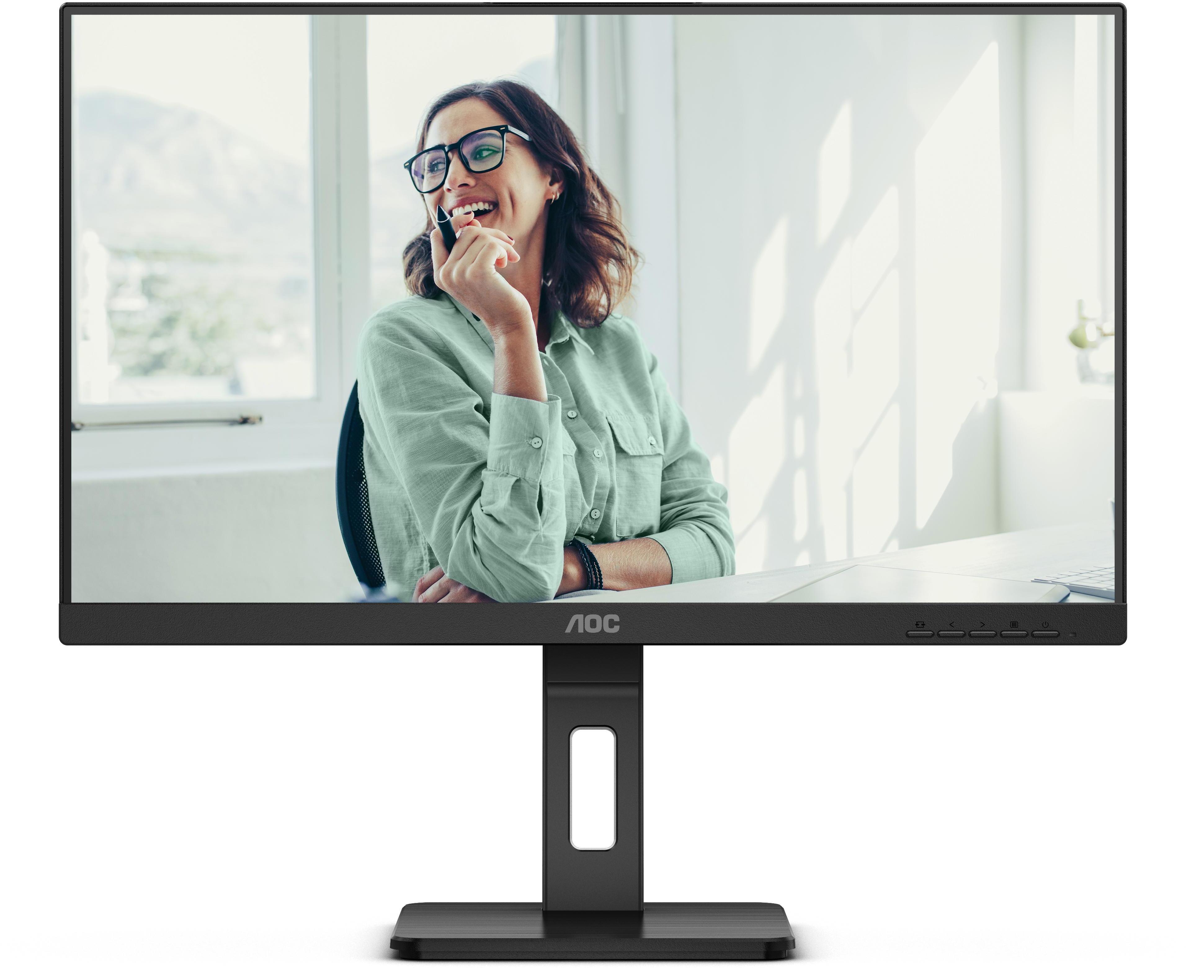 AOC - Monitor AOC 23.8" 24P3CV IPS FHD 75Hz c/ Ajuste em altura