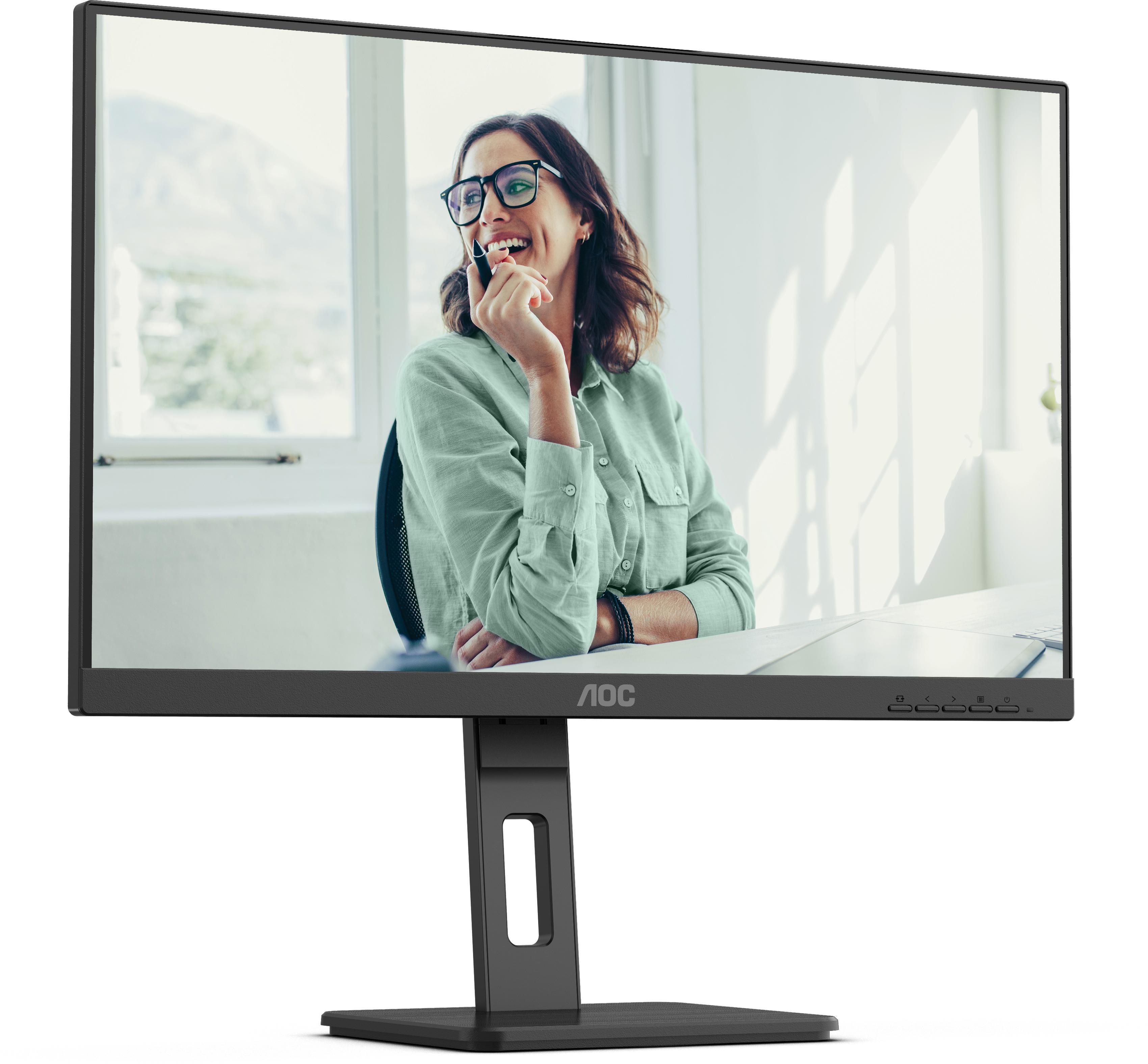 AOC - Monitor AOC 23.8" 24P3CV IPS FHD 75Hz c/ Ajuste em altura