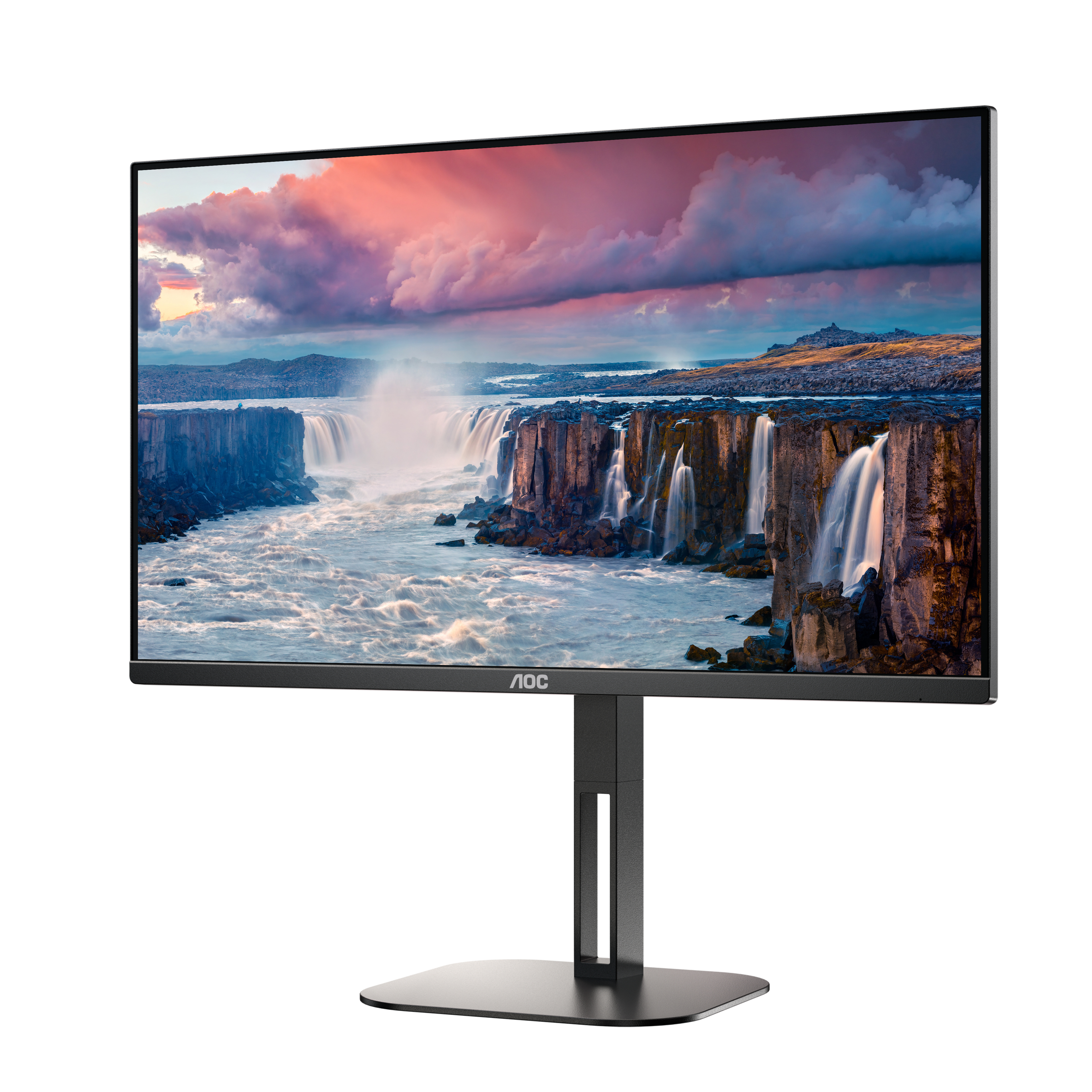 AOC - Monitor AOC 23.8" 24V5C/BK IPS FHD 75Hz 1ms USB-C 3.2 ( DP alt + PD65W) Low Blue Light