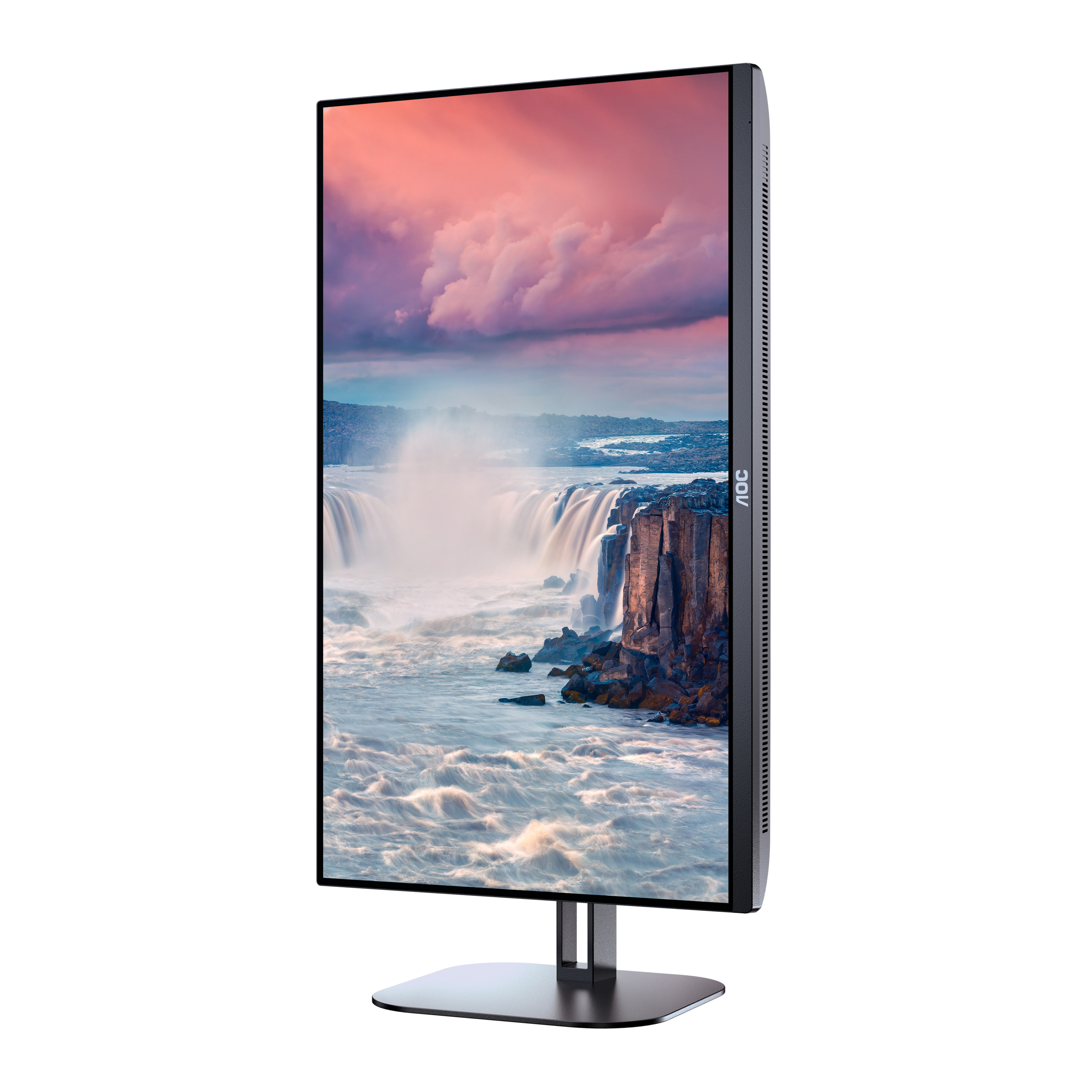 AOC - Monitor AOC 23.8" 24V5C/BK IPS FHD 75Hz 1ms USB-C 3.2 ( DP alt + PD65W) Low Blue Light