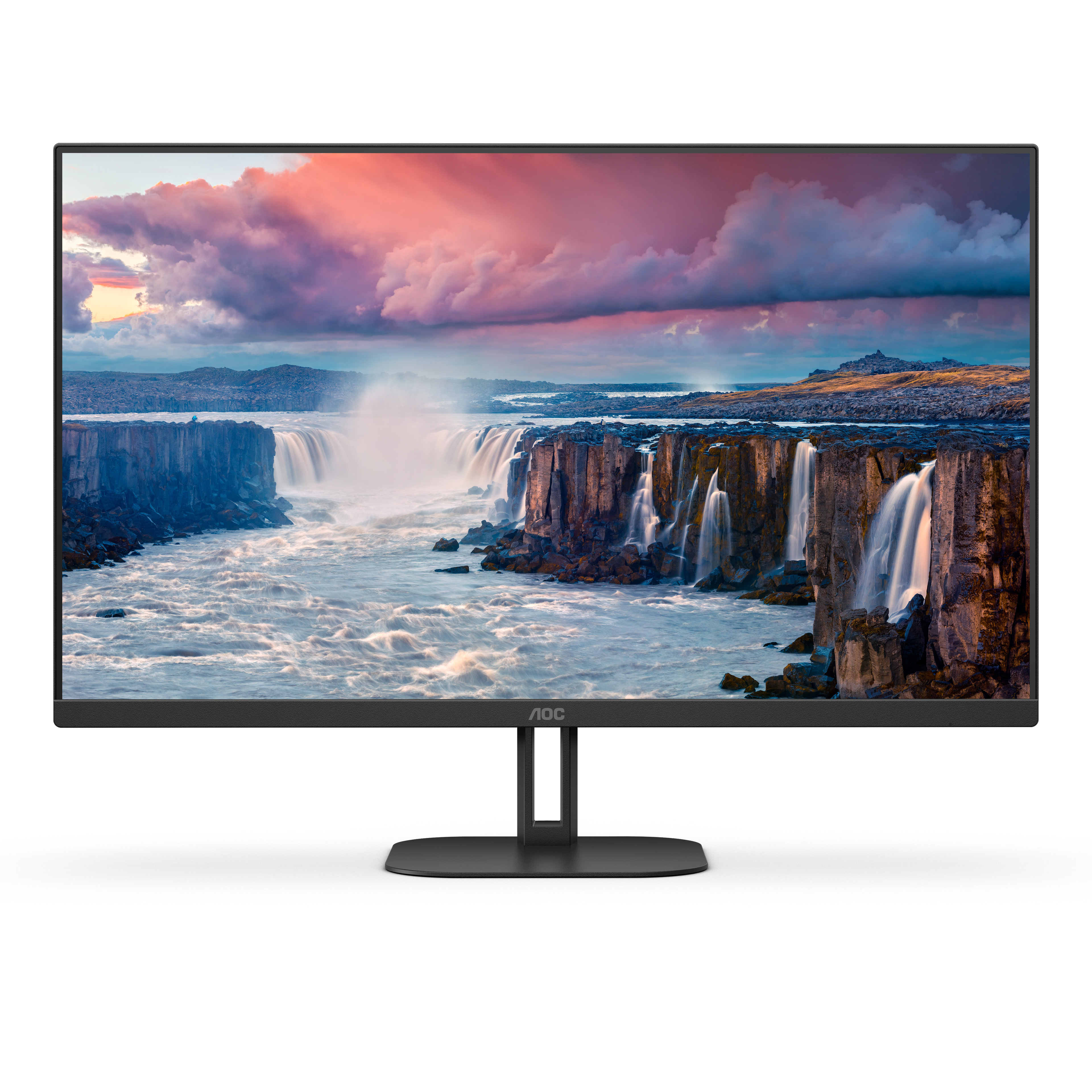 AOC - Monitor AOC 23.8" 24V5C/BK IPS FHD 75Hz 1ms USB-C 3.2 ( DP alt + PD65W) Low Blue Light