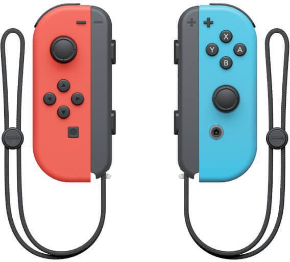 ** B Grade ** Mando Nintendo Joy-Con (set Esq/Dir) Azul Néon/Rojo Néon