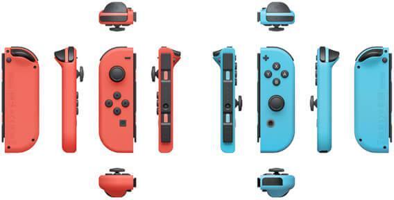 Nintendo - ** B Grade ** Mando Nintendo Joy-Con (set Esq/Dir) Azul Néon/Rojo Néon