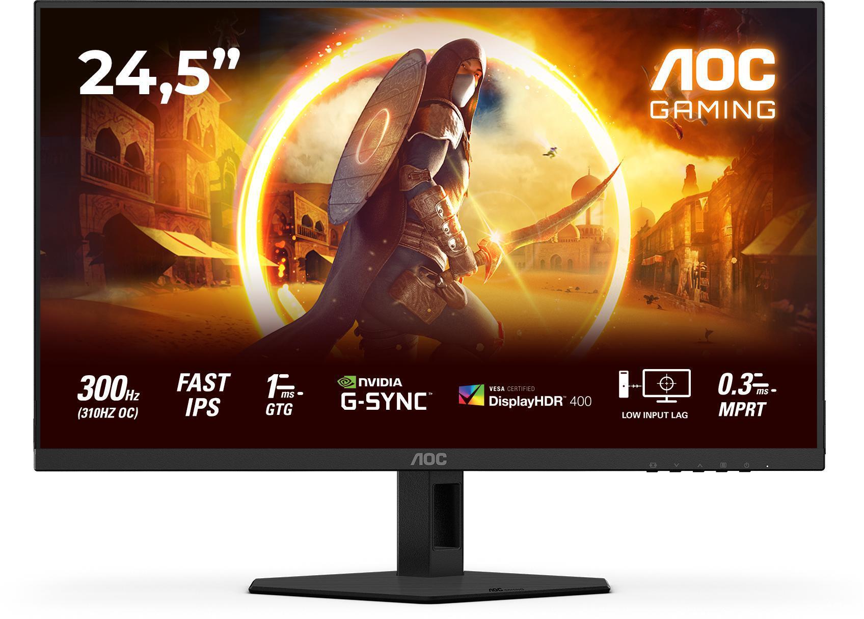 Monitor AOC Gaming 24.5" 25G4SRE Fast IPS FHD 300Hz (OC 310Hz) 0.3ms G-SYNC Compatible