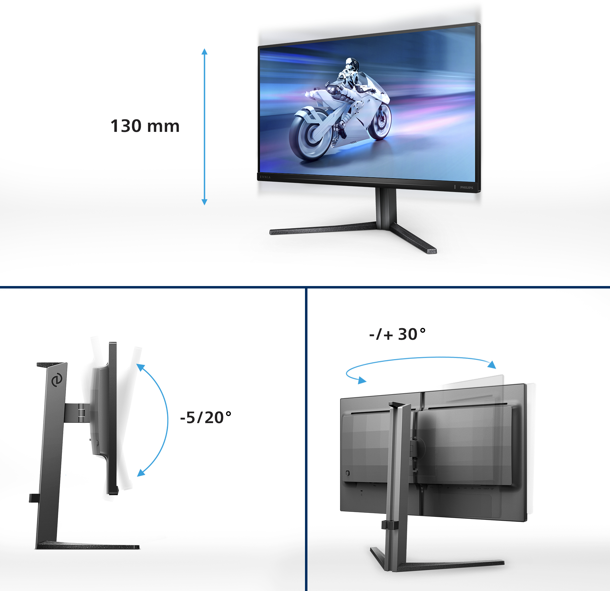  - Monitor Philips Série 5000 24.5" 25M2N5200UVA Fast VA FHD 360Hz 1ms HDR400