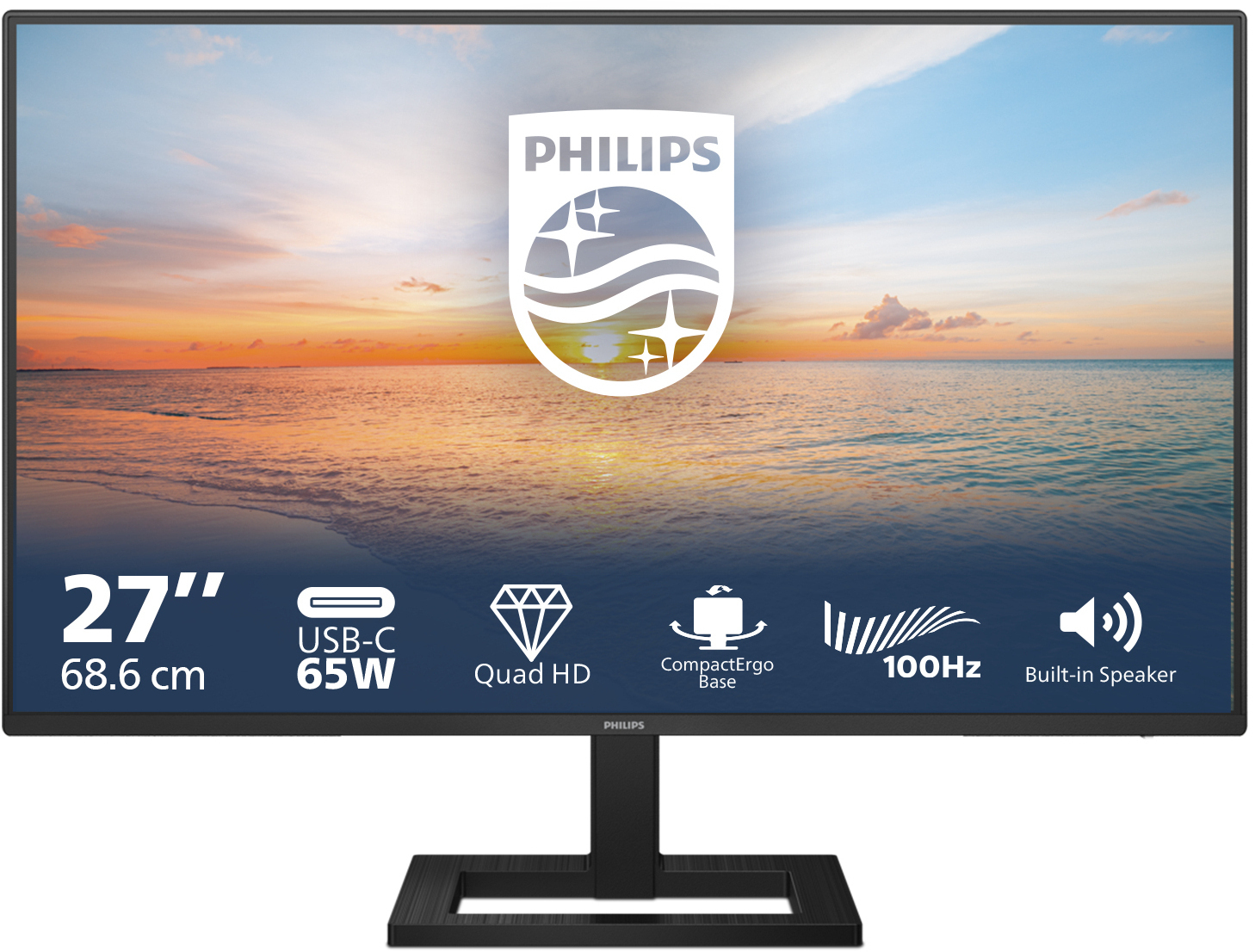 Philips - Monitor Philips 27" 27E1N1600AE VA QHD 100Hz USB-c (65W)