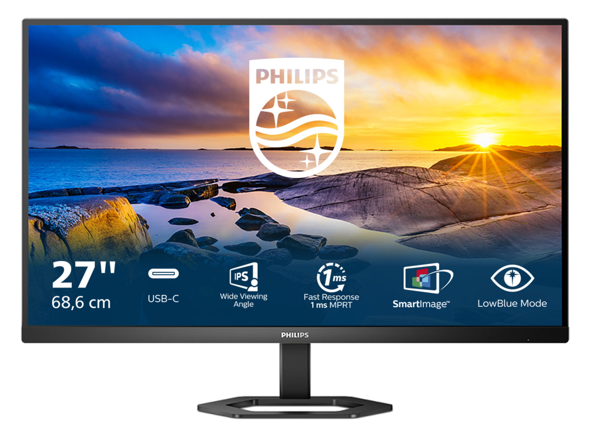 Philips - Monitor Philips 27" 27E1N5300AE IPS FHD 75Hz USB-C Freesync