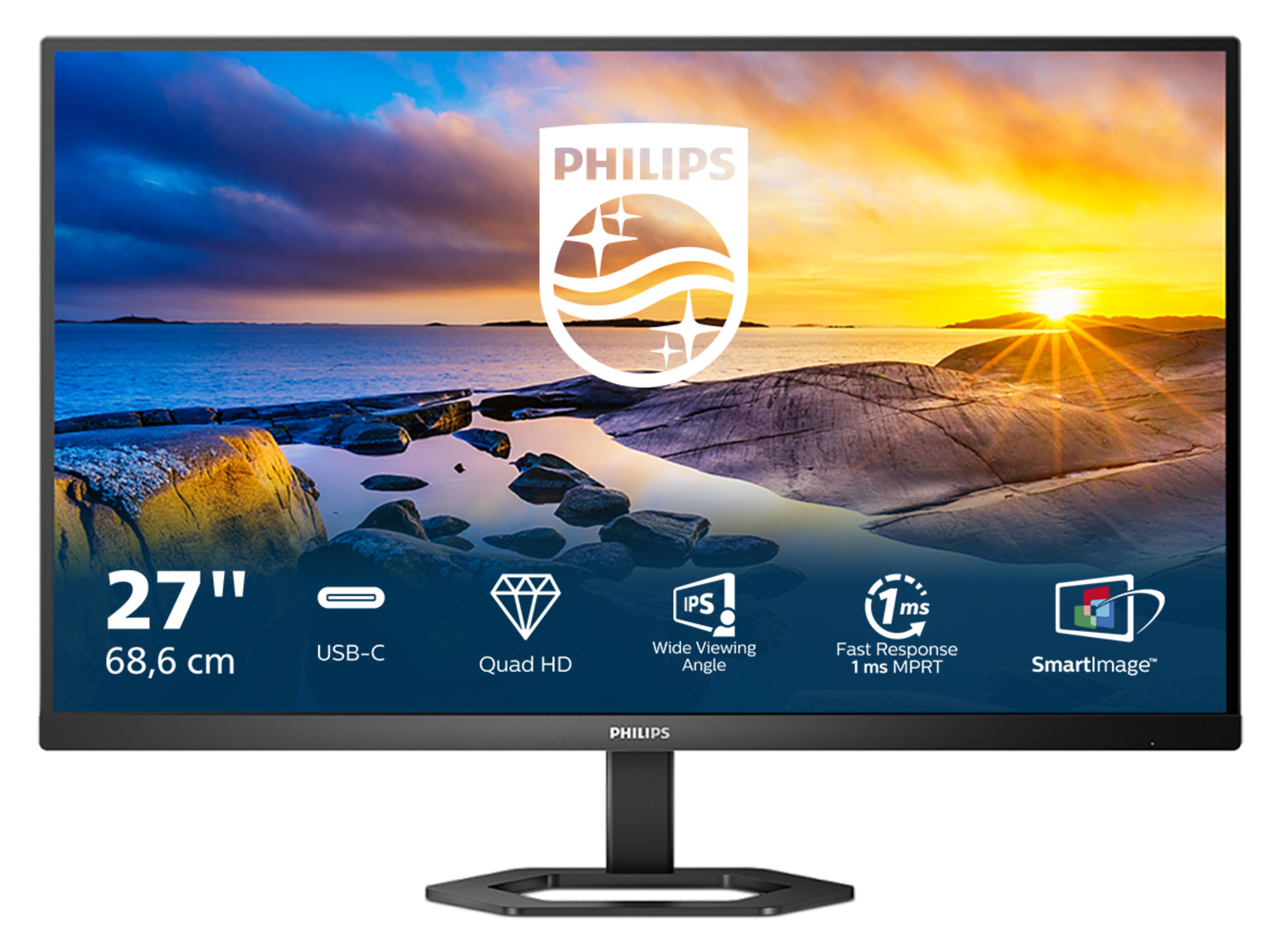 Philips - Monitor Philips 27" 27E1N5600AE IPS QHD 75Hz USB-C