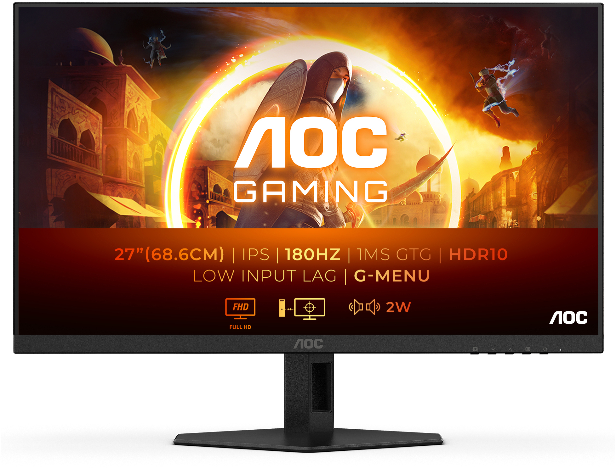 Monitor AOC Gaming 27" 27G4XE IPS FHD 180Hz 0.5ms HDR10