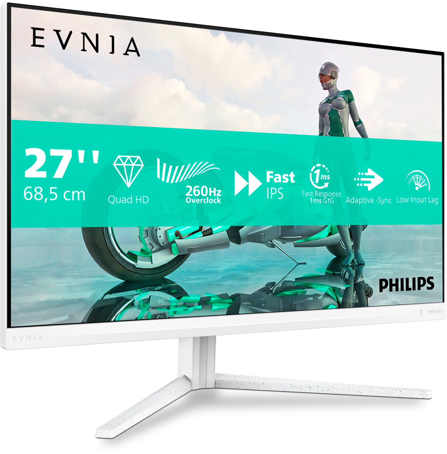 - Monitor Philips Série 3000 27" 27M2N3501PA Fast IPS QHD 360Hz 1ms HDR400 Adaptive Sync