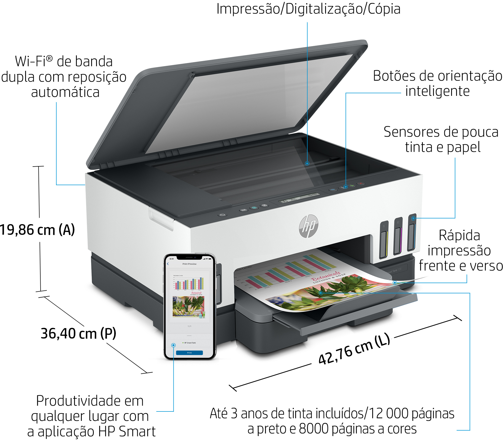  - Impresora Multifunción de Inyección de Tinta HP Smart Tank 7005 Todo-en-Uno WiFi