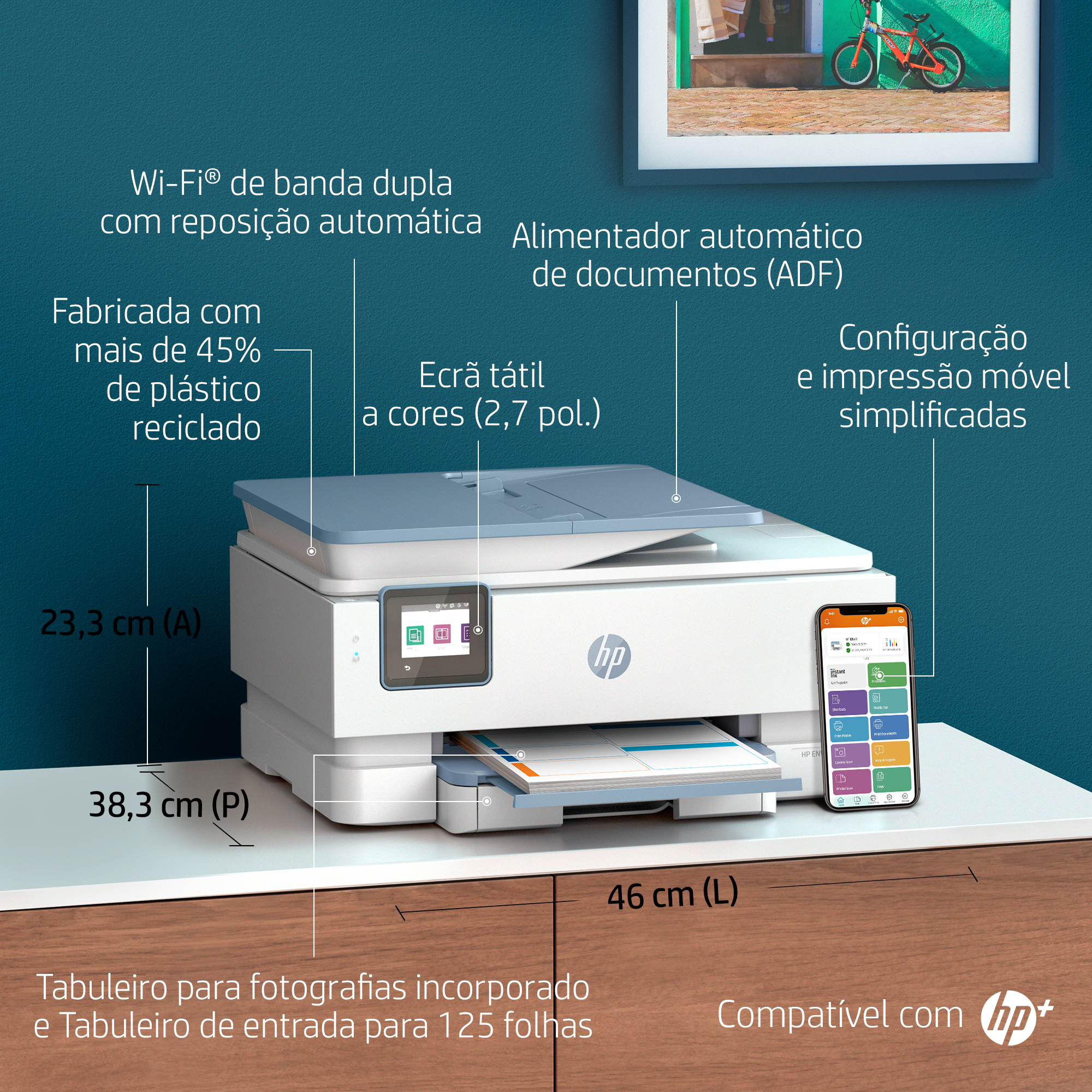 HP - Impressora Multifunções a Jato de Tinta HP Envy Inspire 7921e All-in-One WiFi