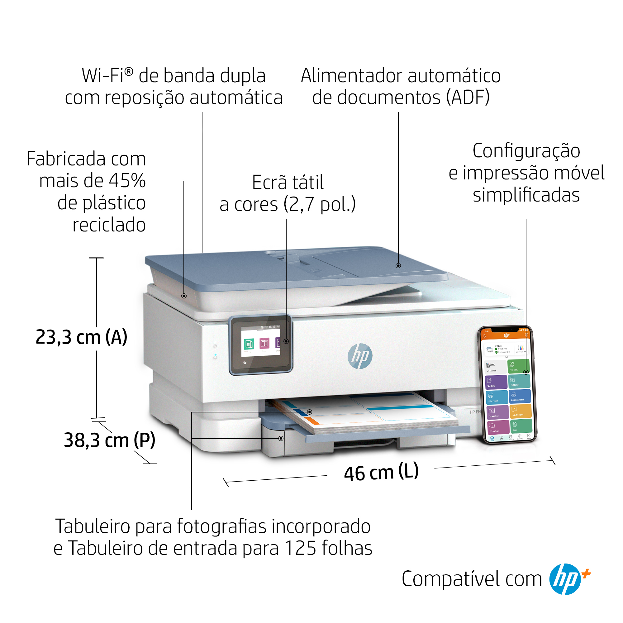 HP - Impresora de Inyección de Tinta HP Envy Inspire 7921e All-In-ONE WiFi