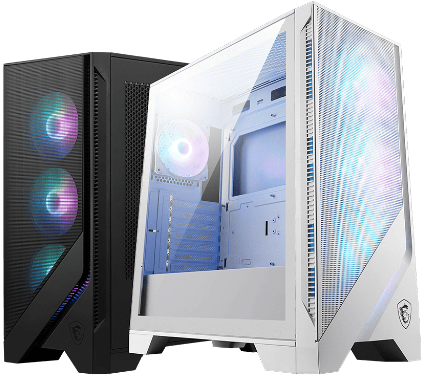 MSI - Torre ATX MSI MAG FORGE 320R AIRFLOW ARGB Vidrio Templado Blanca