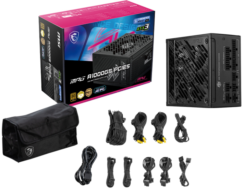 MSI - Fuente Alimentación Modular MSI MPG A1000GS 1000W 80+ Gold PCIE 5.1