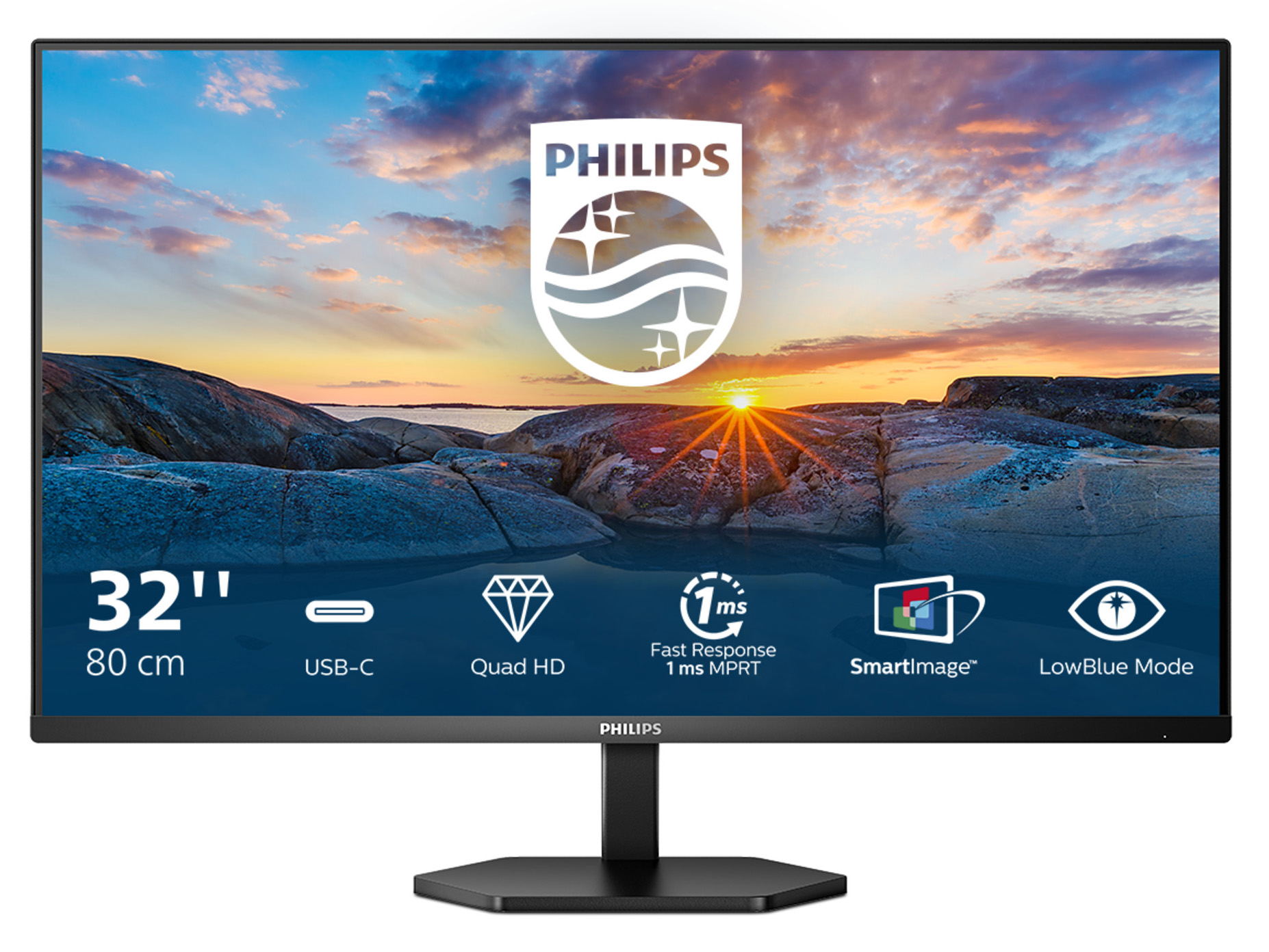 Philips - Monitor Philips 31.5" 32E1N3600LA VA QHD 75Hz USB-C