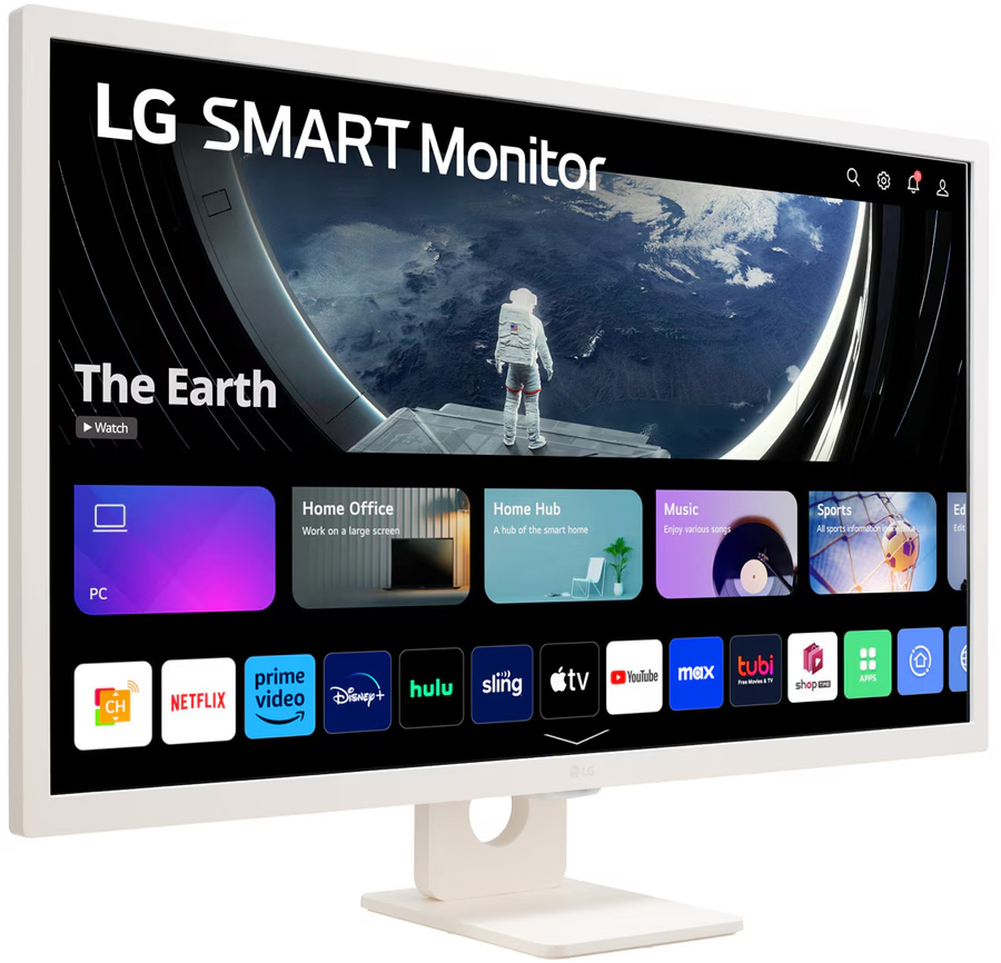 LG - Monitor LG 32" 32SR50F-W IPS FHD Smart Monitor - Blanco