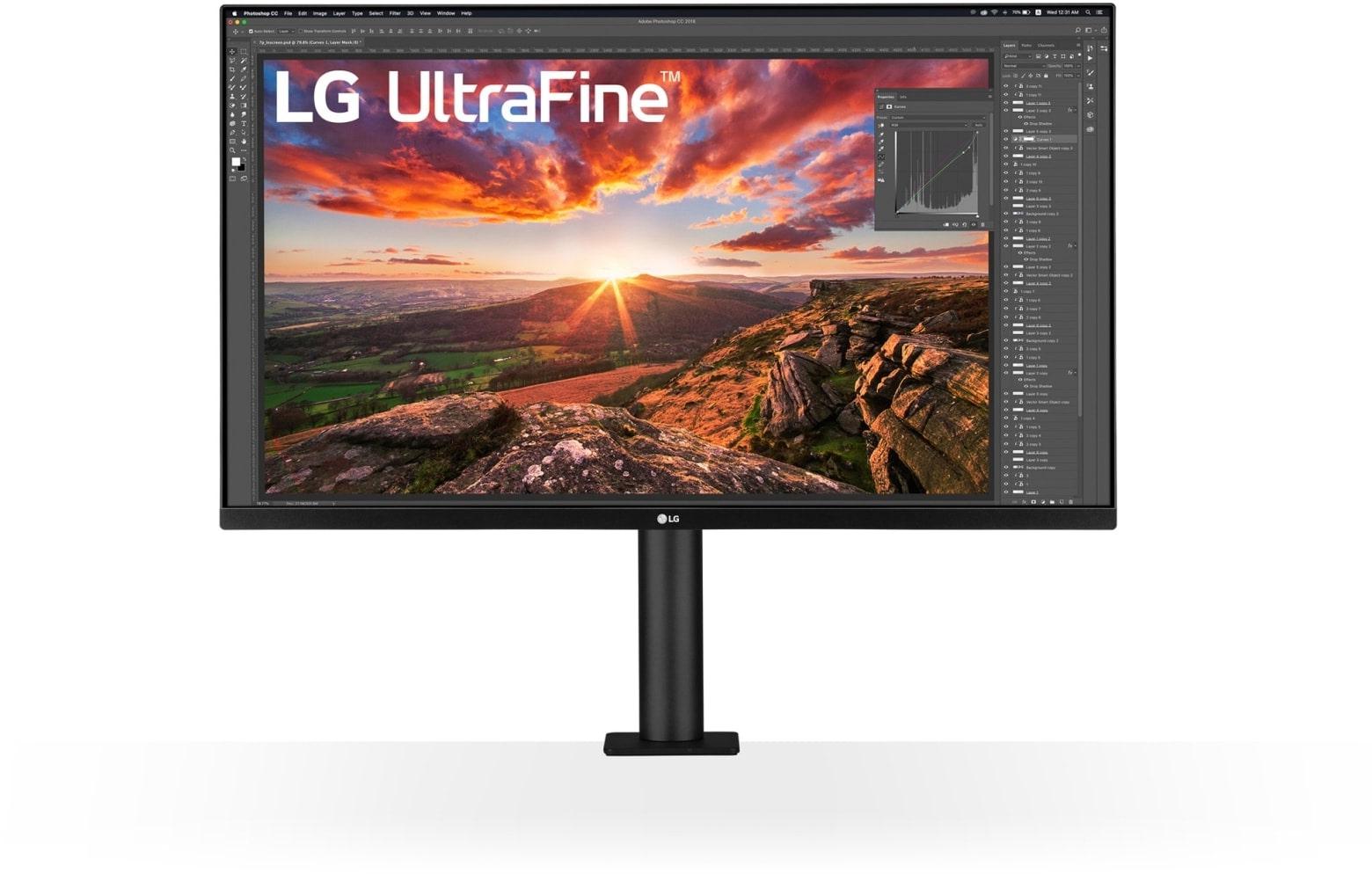 LG - ** B Grade ** Monitor LG ERGO 32" 32UN880P-B IPS 4K 60Hz USB-C (PD60W) FreeSync