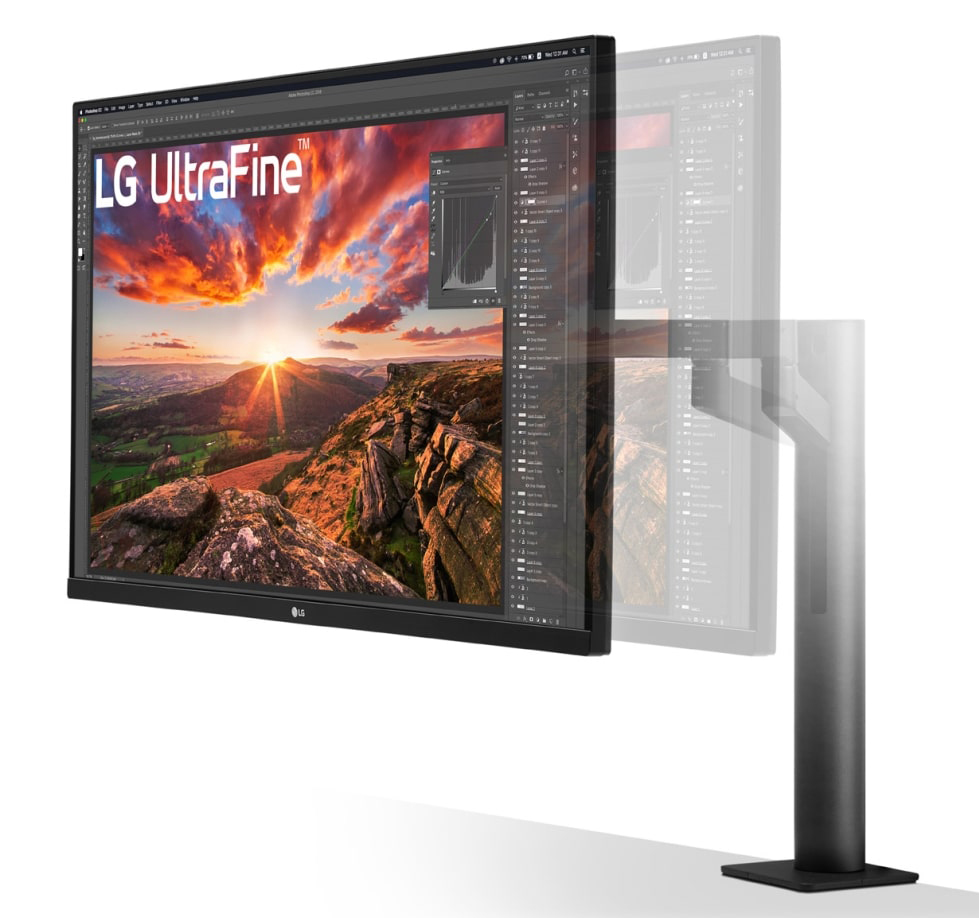 LG - Monitor LG ERGO 32" 32UN880P-B IPS 4K 60Hz USB-C (PD60W) FreeSync