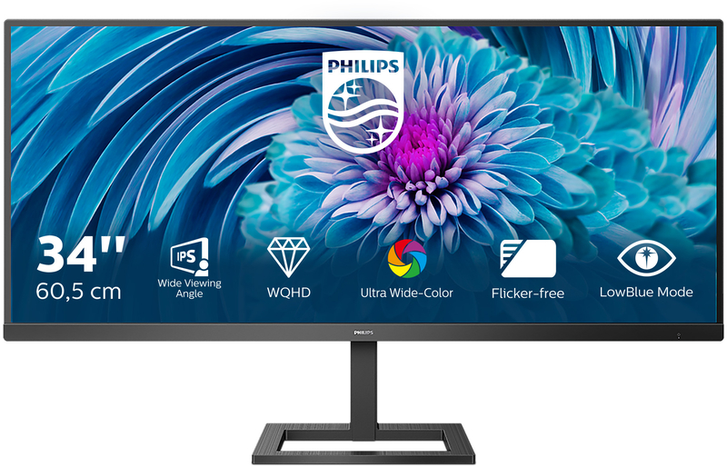 Philips - Monitor Philips 34" 345E2AE IPS UWQHD 75Hz FreeSync 4ms