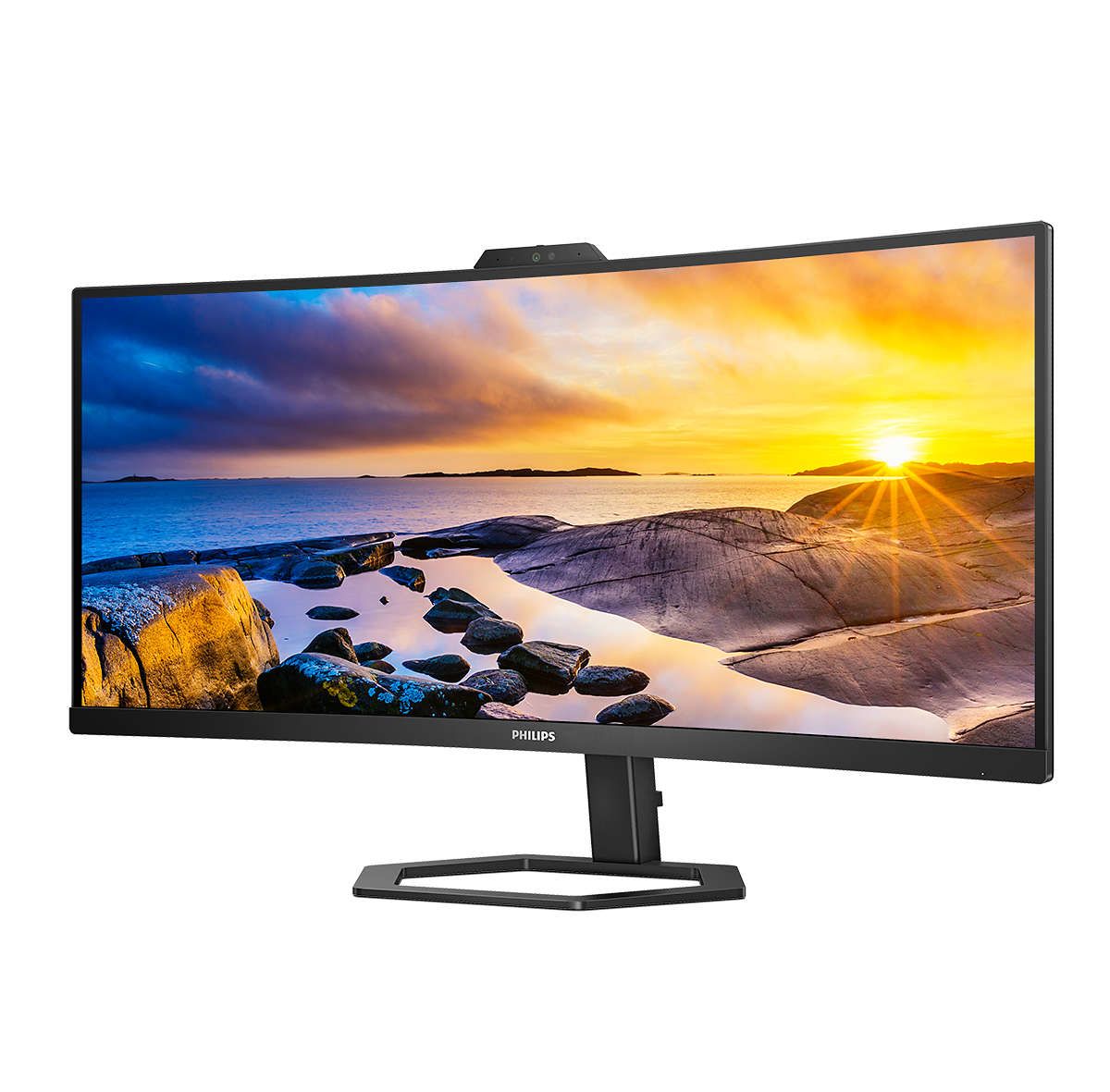 Philips - Monitor Philips 34" 34E1C5600HE VA UWQHD 100Hz 1ms Altavoces integrados + Aj.Altura + Webcam + USB-C ( PD65W )