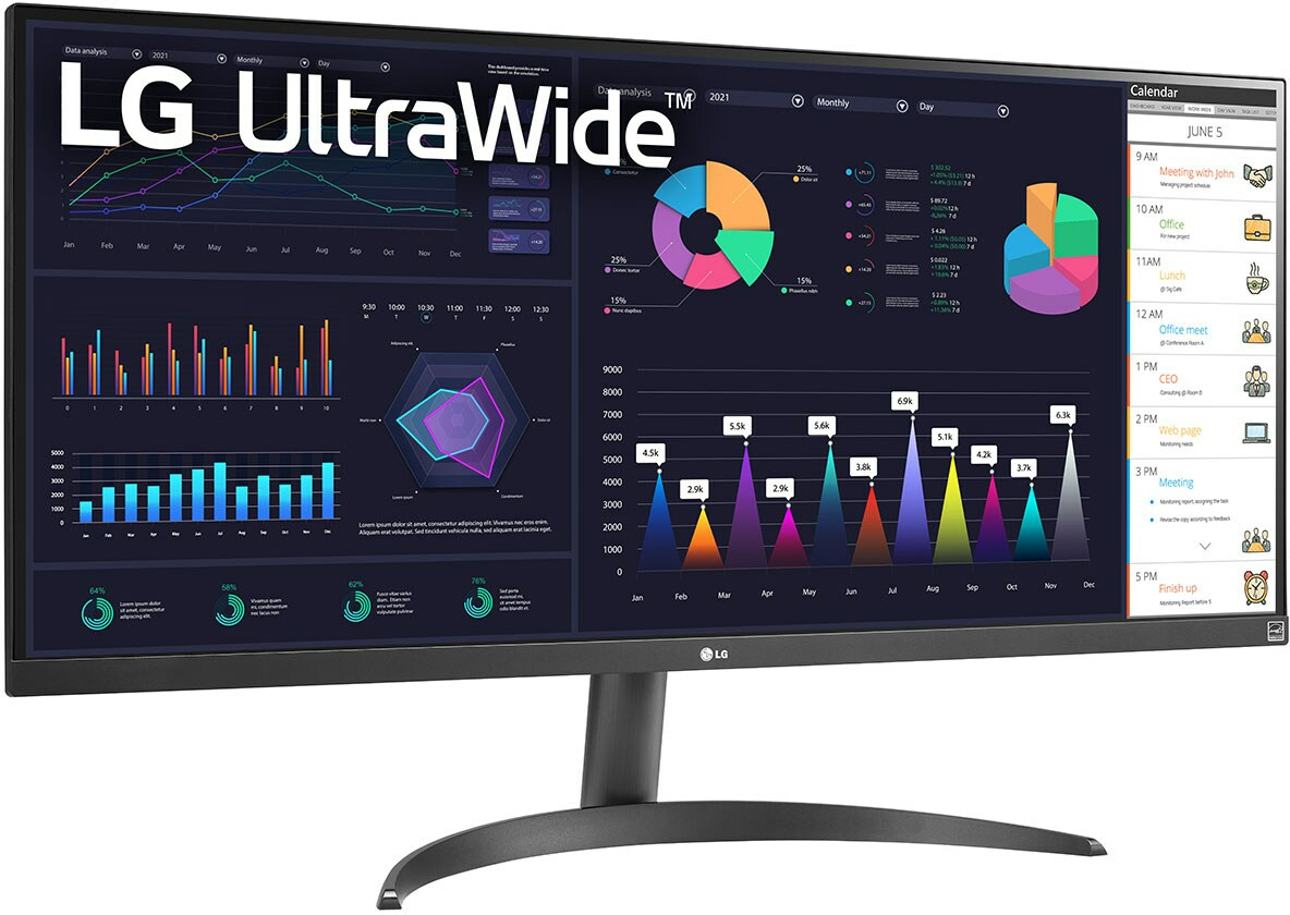 LG - Monitor Curvo LG UltraWide 34" 34WQ500-B IPS UWXGA 100Hz FreeSync