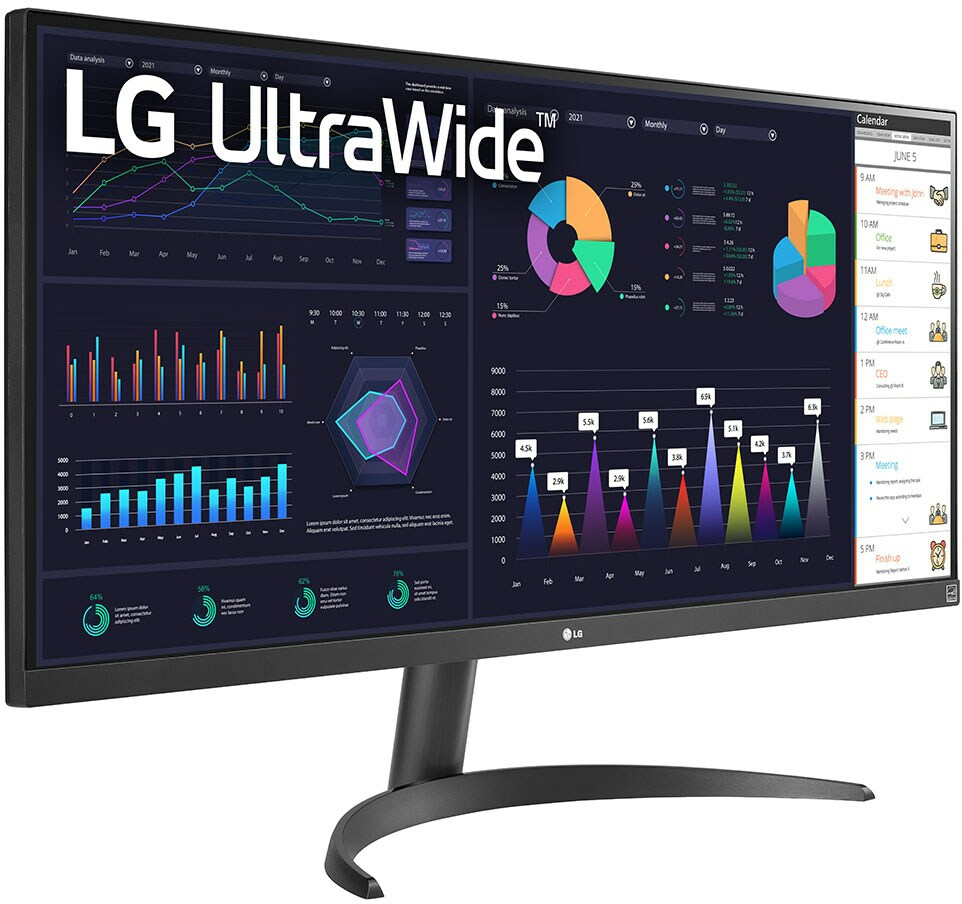 LG - Monitor Curvo LG UltraWide 34" 34WQ500-B IPS UWXGA 100Hz FreeSync