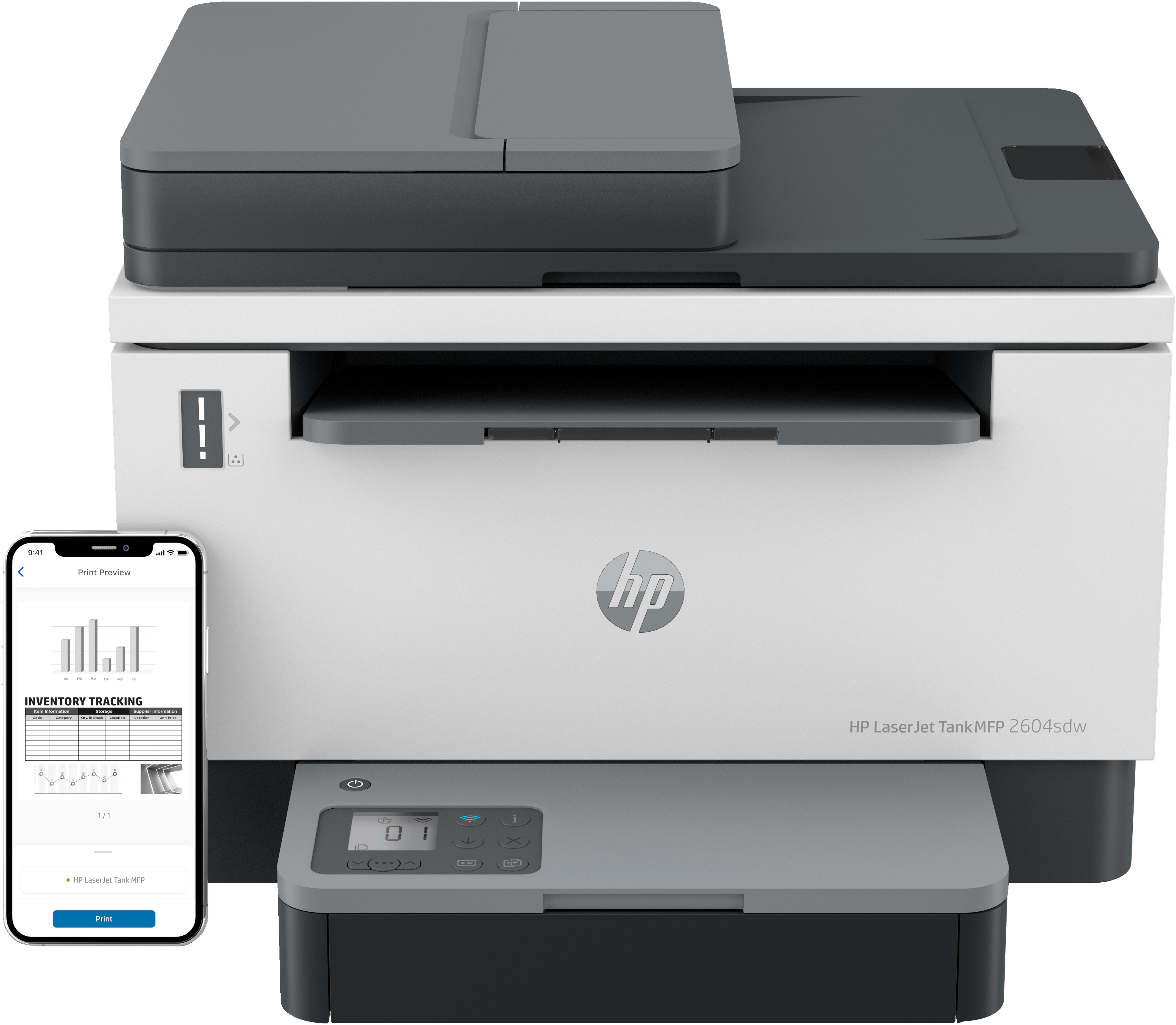 HP - Impressora Multifunções Laser HP LaserJet Tank MFP 2604sdw WiFi