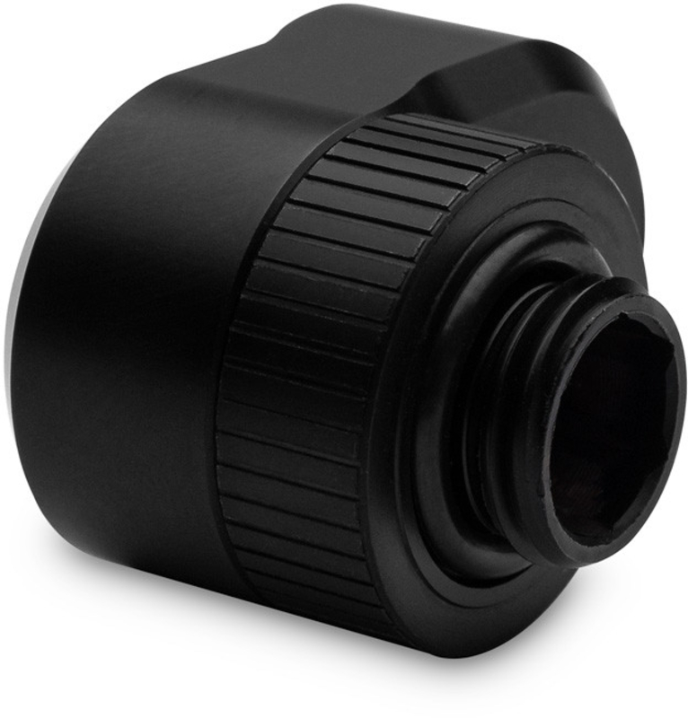 EKWB - Conector Rotativo EKWB Quantum Torque Desplazamiento 14mm G1/4 Negro