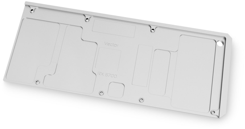 EKWB - Backplate VGA EKWB EK-Quantum Vector RX 6700XT - Níquel