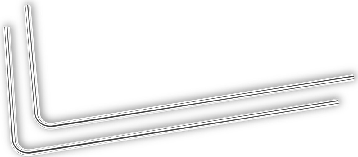 Tubo Rígido EKWB Loop Metal Pre-Doblado 90º 12mm 80cm Níquel (Pack 2)
