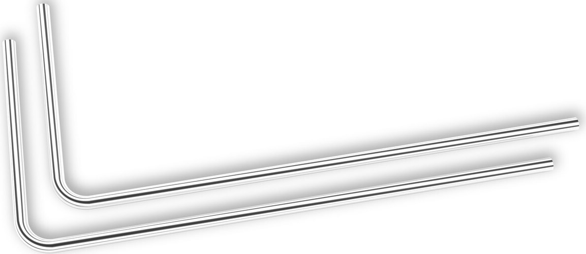 Tubo Rígido EKWB Loop Metal Pre-Doblado 90º 14mm 80cm Níquel (Pack 2)