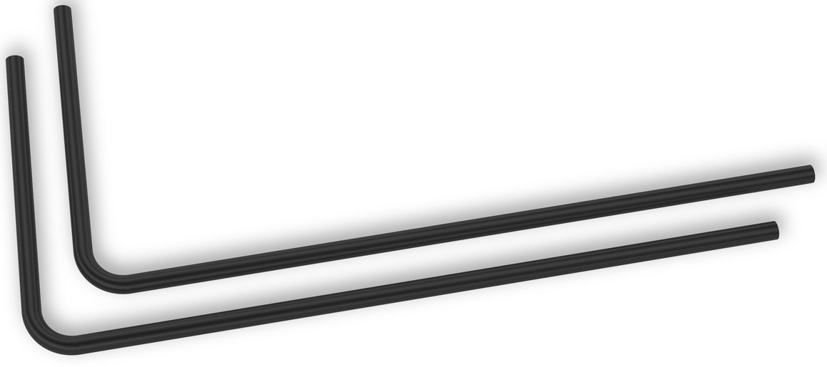 Tubo Rígido EKWB Loop Metal Pre-Doblado 90º 14mm 80cm Negro (Pack 2)