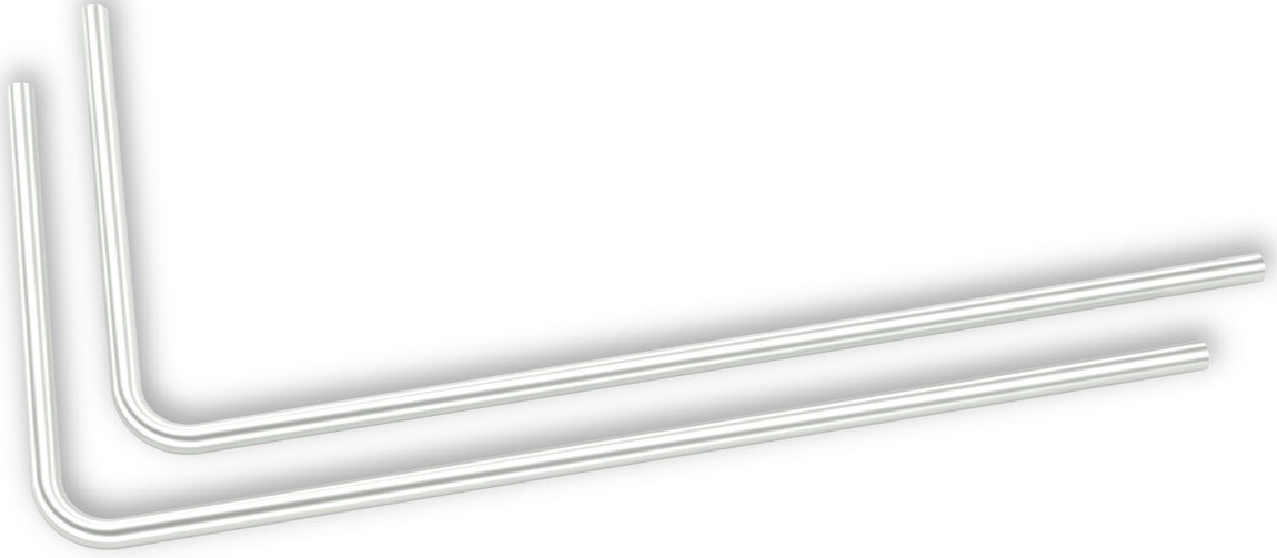 Tubo Rígido EKWB Loop Metal Pre-Doblado 90º 14mm 80cm Titanio Acetinado (Pack 2)