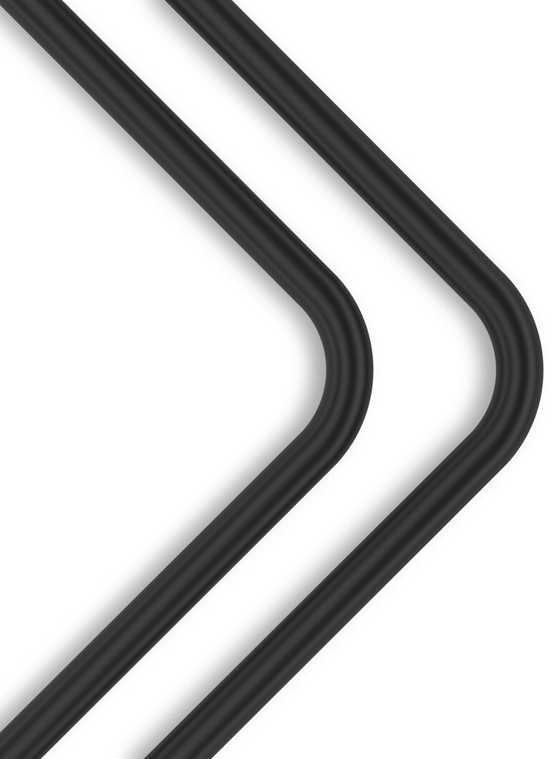 EKWB - Tubo Rígido EKWB Loop Metal Pre-Doblado 90º 16mm 80cm Negro (Pack 2)