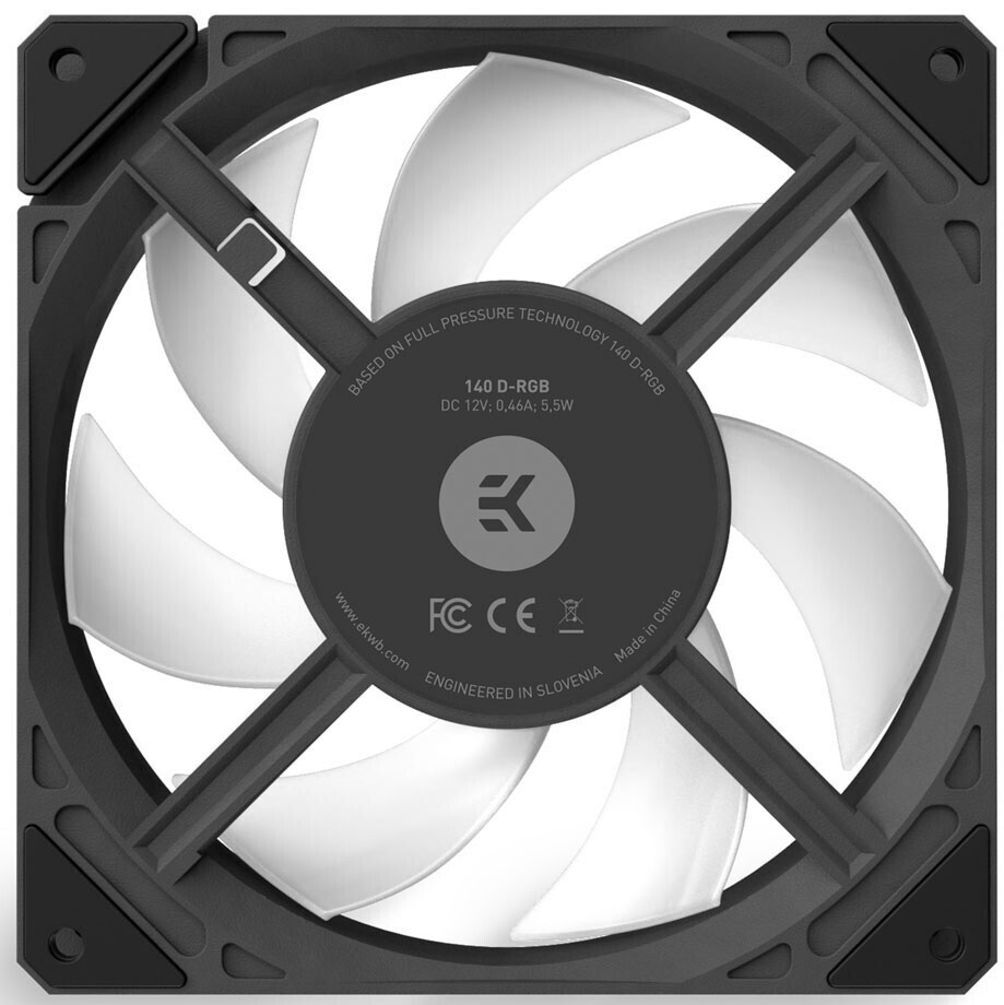 EKWB - Ventilador EKWB Loop Fan FPT 140 D-RGB (600-2200rpm) Negro