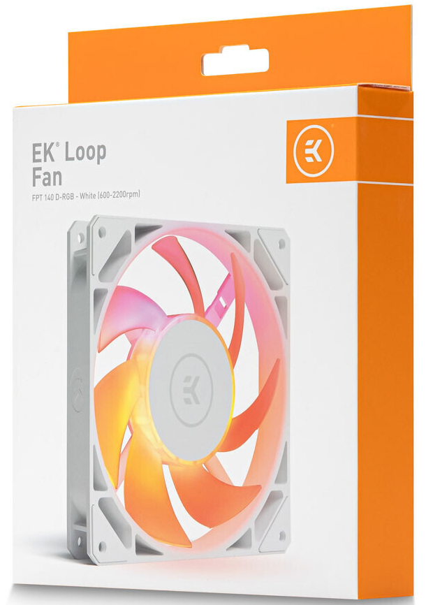 EKWB - Ventilador EKWB Loop Fan FPT 140 D-RGB (600-2200rpm) Branco