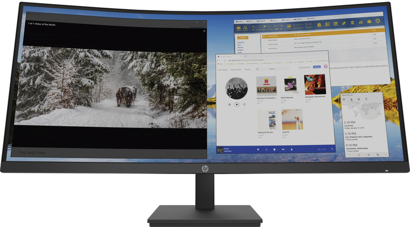 HP - Monitor HP Curvo 34" M34D VA WQHD 100Hz 5ms USB-C (65W) c/Altavoces