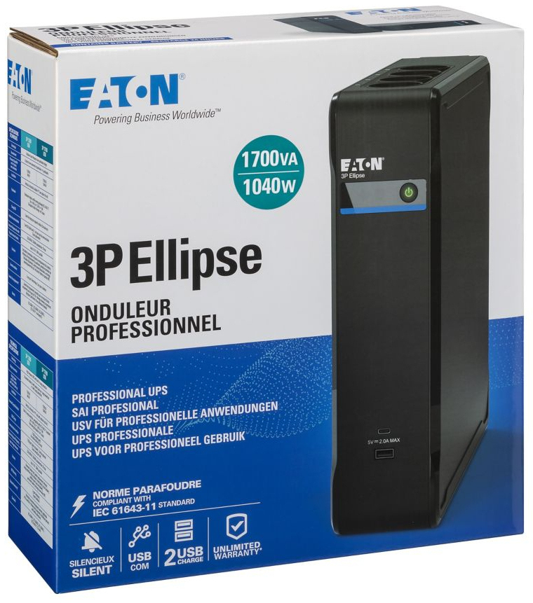  - UPS Eaton 3P Ellipse 1700 USB DIN 1700VA/1040W