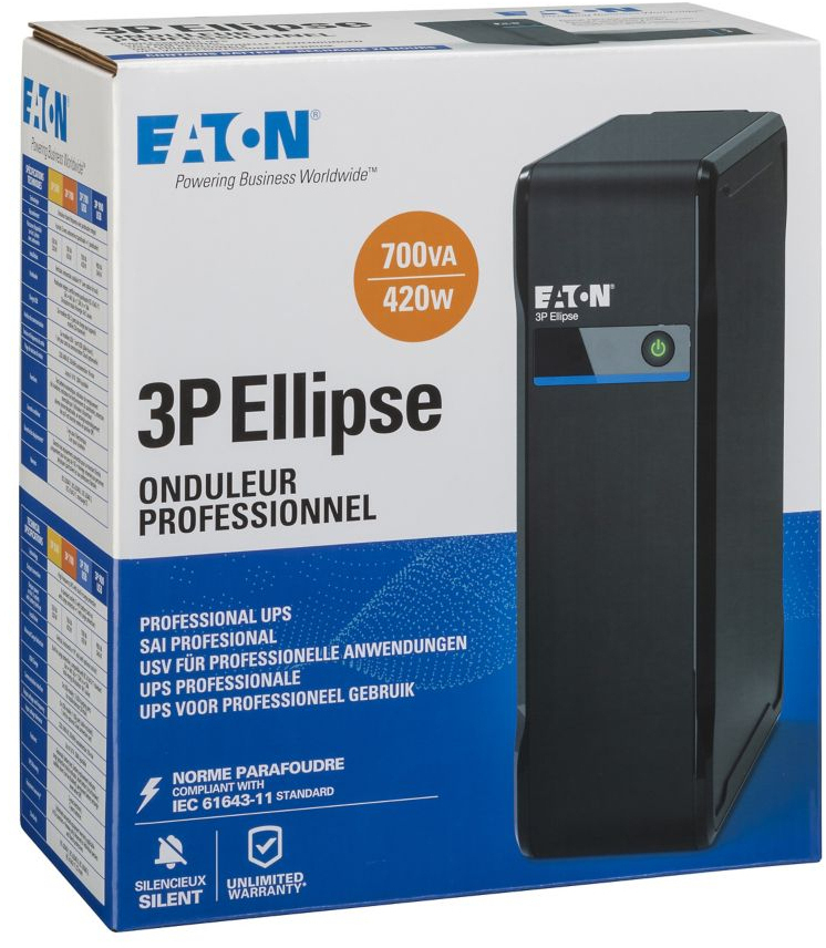 Eaton - UPS Eaton 3P Ellipse 700 DIN 700VA/420W